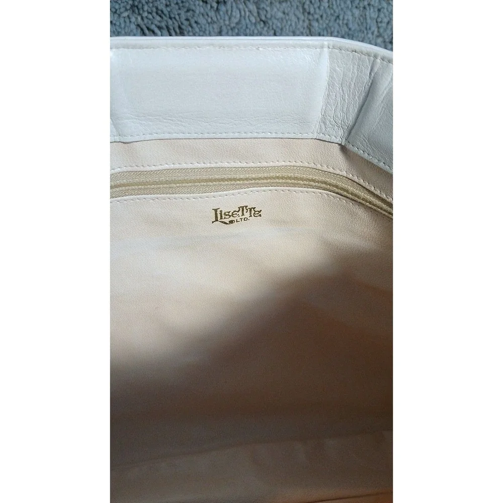 Vintage 80's Lisette Brand White Leather Purse NWOT!